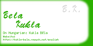 bela kukla business card